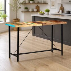 Bar Table 180x70x107 cm Solid Reclaimed Wood