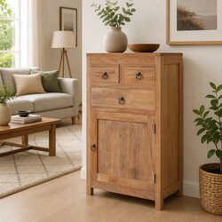 Teak Wood Sideboard Cabinet 50x30x90 cm