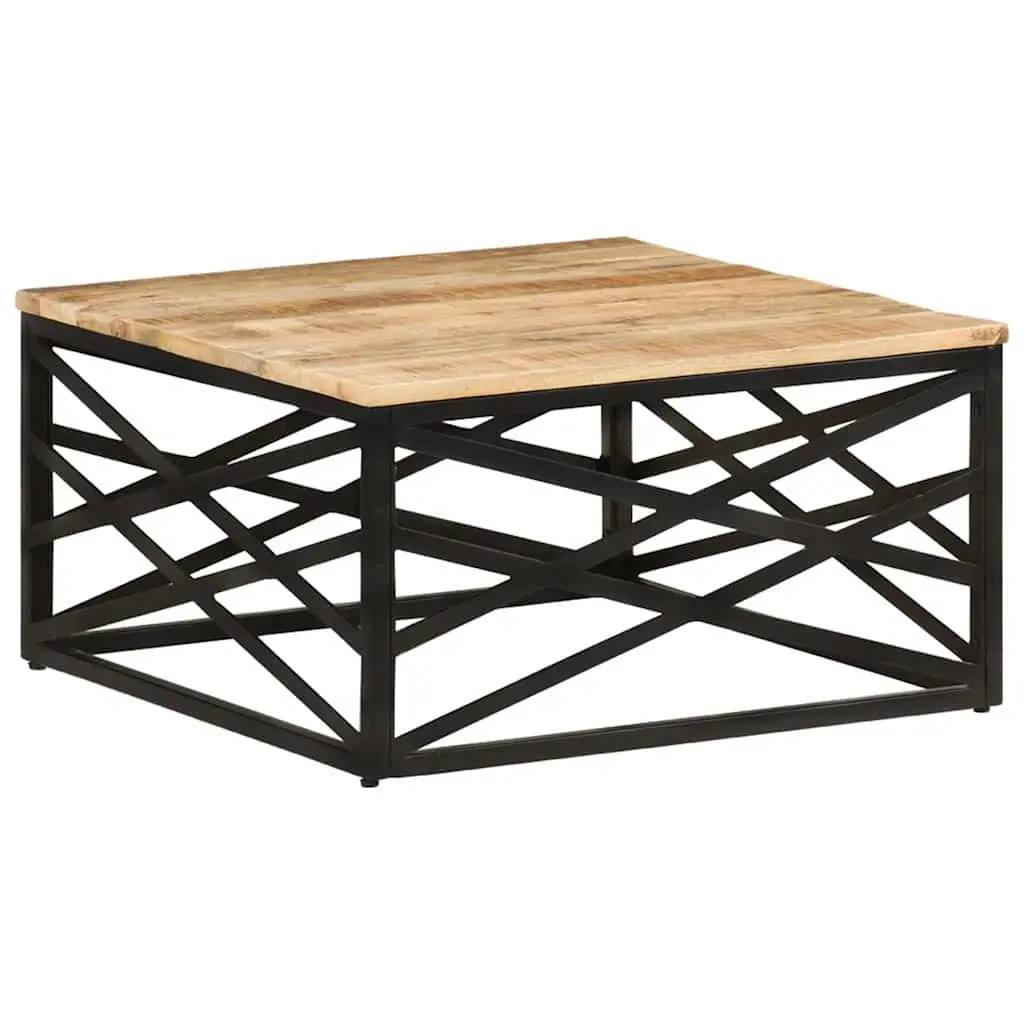 Coffee Table Solid Mango Wood Brown 68x68x35 cm