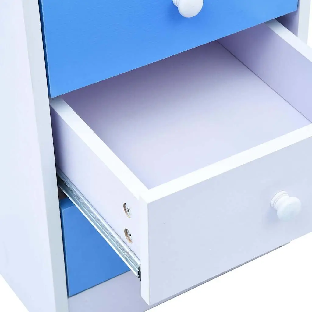 Children's Study Desk Ergonomic Tiltable Workspace Blue White