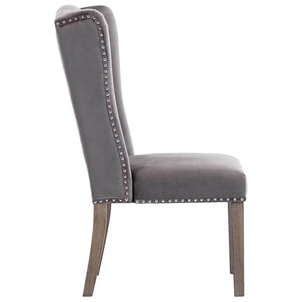 Dining Chair Velvet Upholstered Comfort Grey