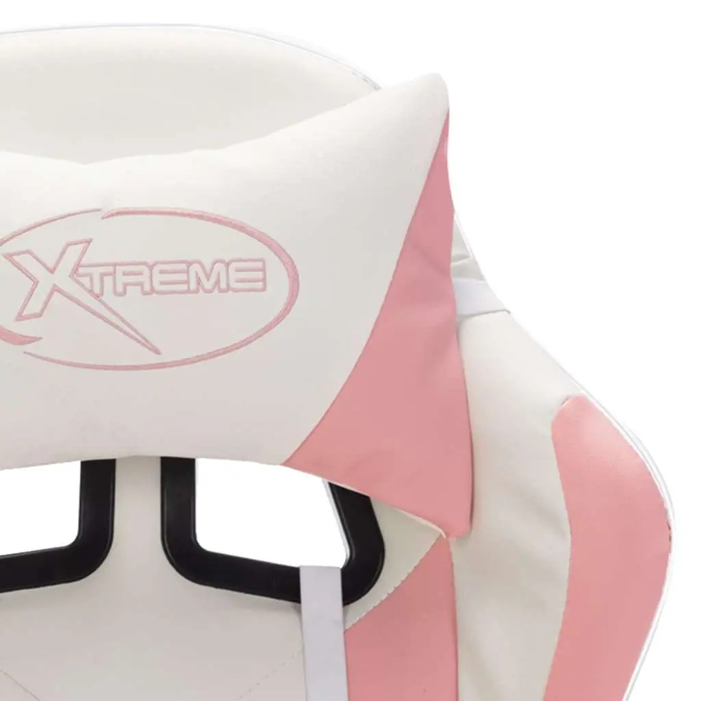 Racing Chair Gaming Office Desk Seat Reclining Footrest Height Adjustable Pink