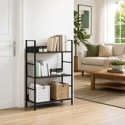3-Layer Book Shelf Storage Cabinet with Engineered Wood