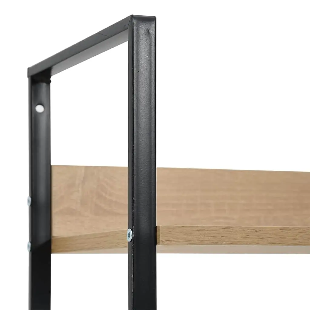 3-Layer Book Shelf Brown Engineered Wood Storage Cabinet Display Rack