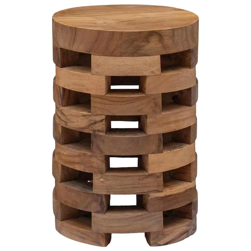 Bedside Cabinet Solid Teak Wood 30x30x45 cm Brown