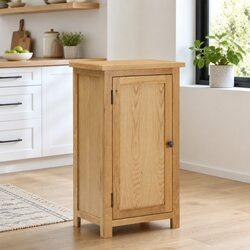 Brown Oak Wood Cupboard Storage Cabinet 45x32x85cm