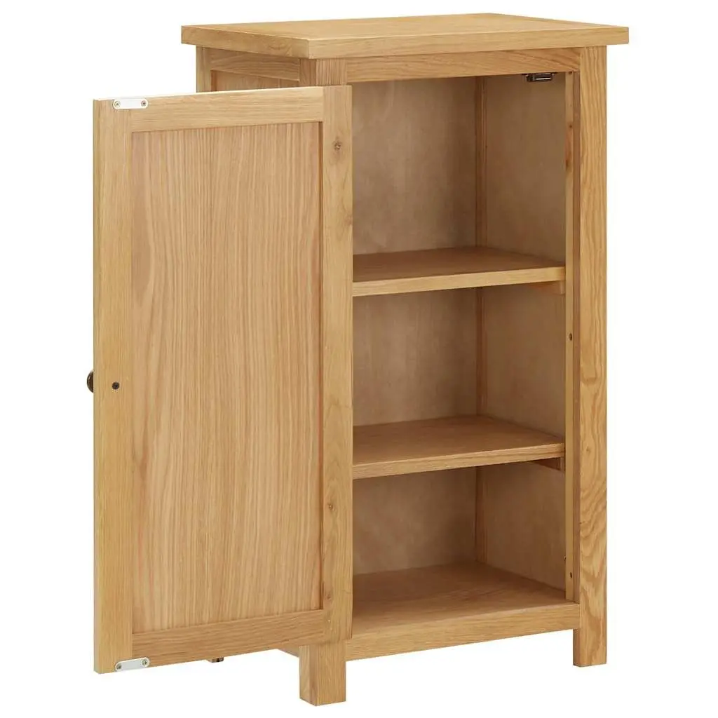 Brown Cupboard Solid Oak Wood with Three Shelves 45cm x 32cm x 85cm