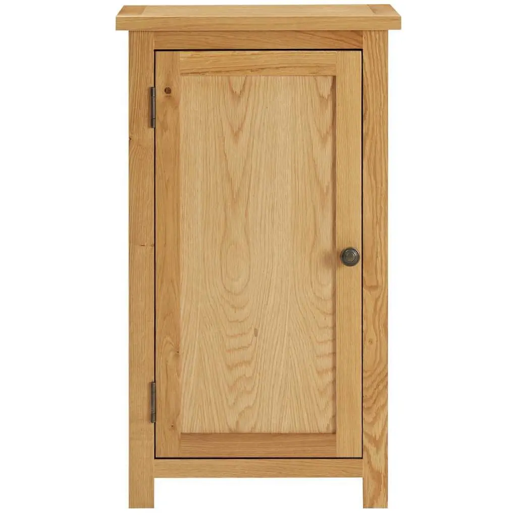 Brown Cupboard Solid Oak Wood with Three Shelves 45cm x 32cm x 85cm
