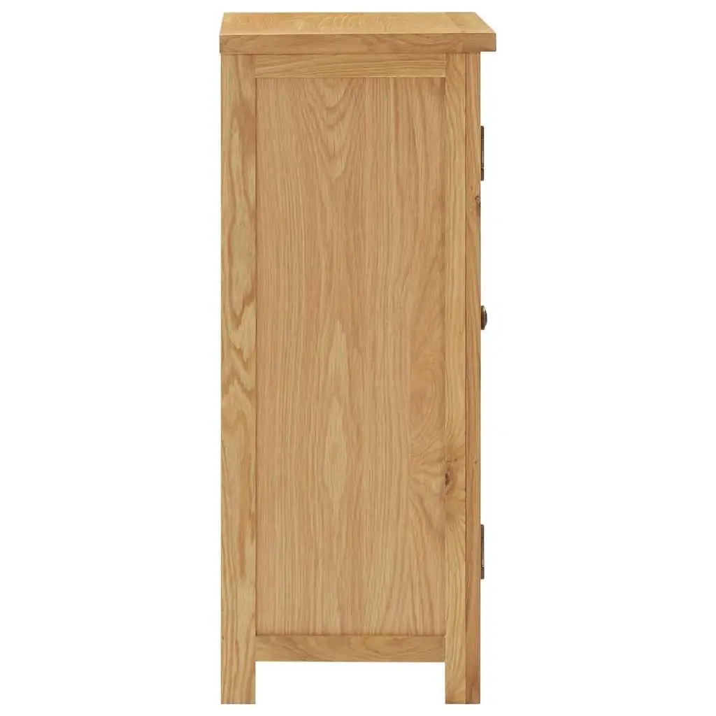 Brown Cupboard Solid Oak Wood with Three Shelves 45cm x 32cm x 85cm