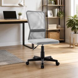 Adjustable Height Office Chair with Grey Mesh Back