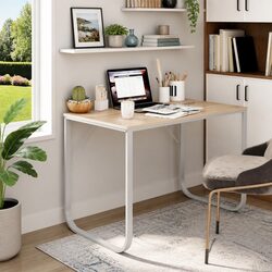 Engineered Wood and Metal Frame Computer Desk