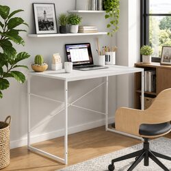 Computer Desk Engineered Wood 110x60x70 cm White