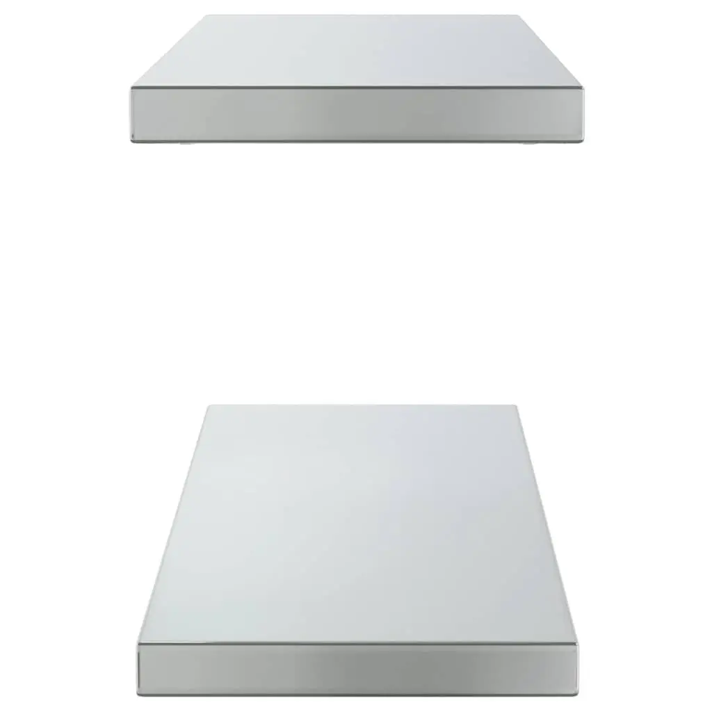 Wall Shelves Space-saving Wall-mounted 75x23.5 cm Silver 2 Piece