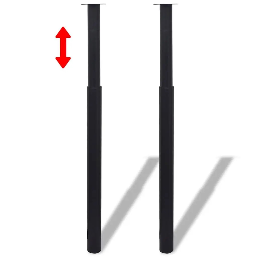Telescopic Table Legs Adjustable Black 710–1100 mm 4 Piece