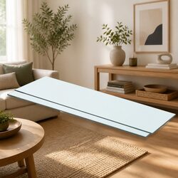 Tempered Glass Wall Shelf Panel Set 80x20 cm