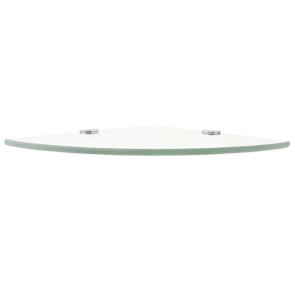 Corner Shelves Floating Glass Wall Shelf 35 x 35 cm Transparent 2pcs