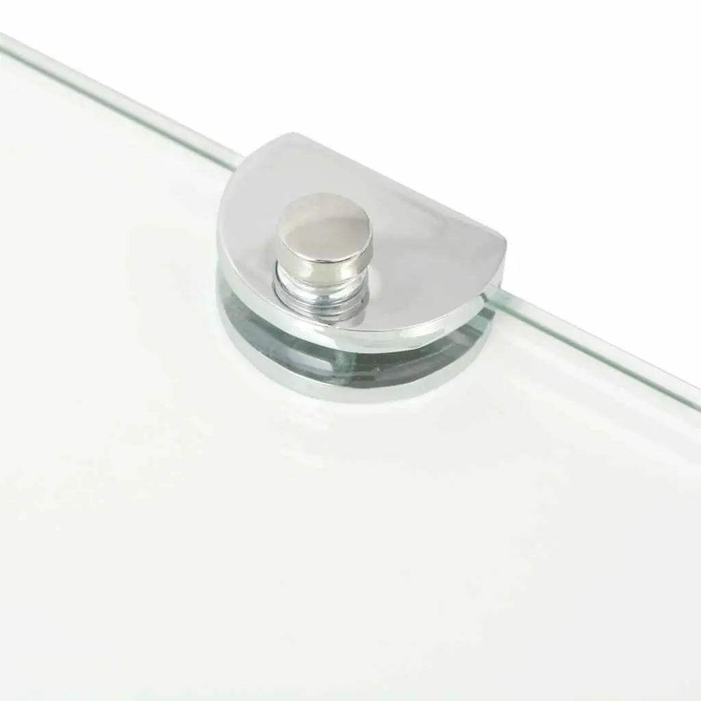 Corner Shelves Floating Glass Wall Shelf 35 x 35 cm Transparent 2pcs
