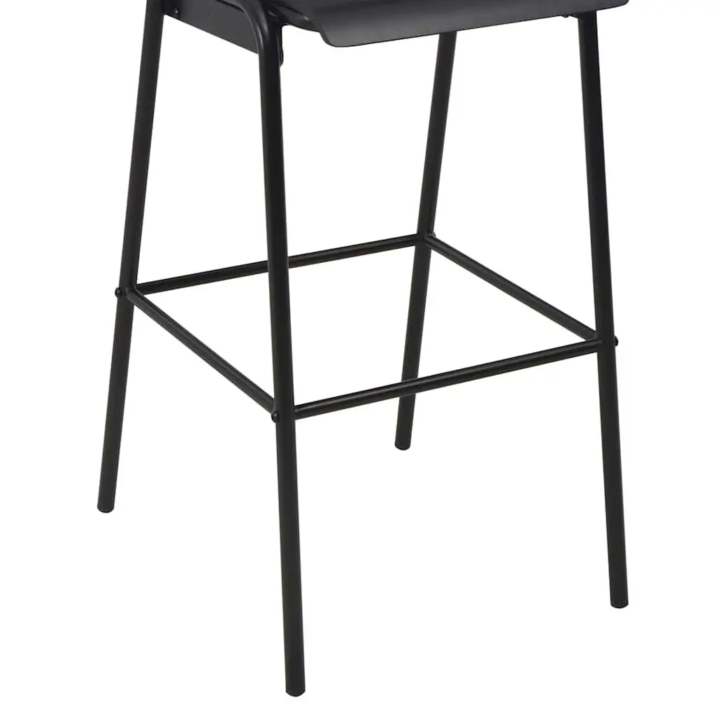 Bar Stools Set 6 Pieces Black Stackable Dining Chair Kitchen Counter Height