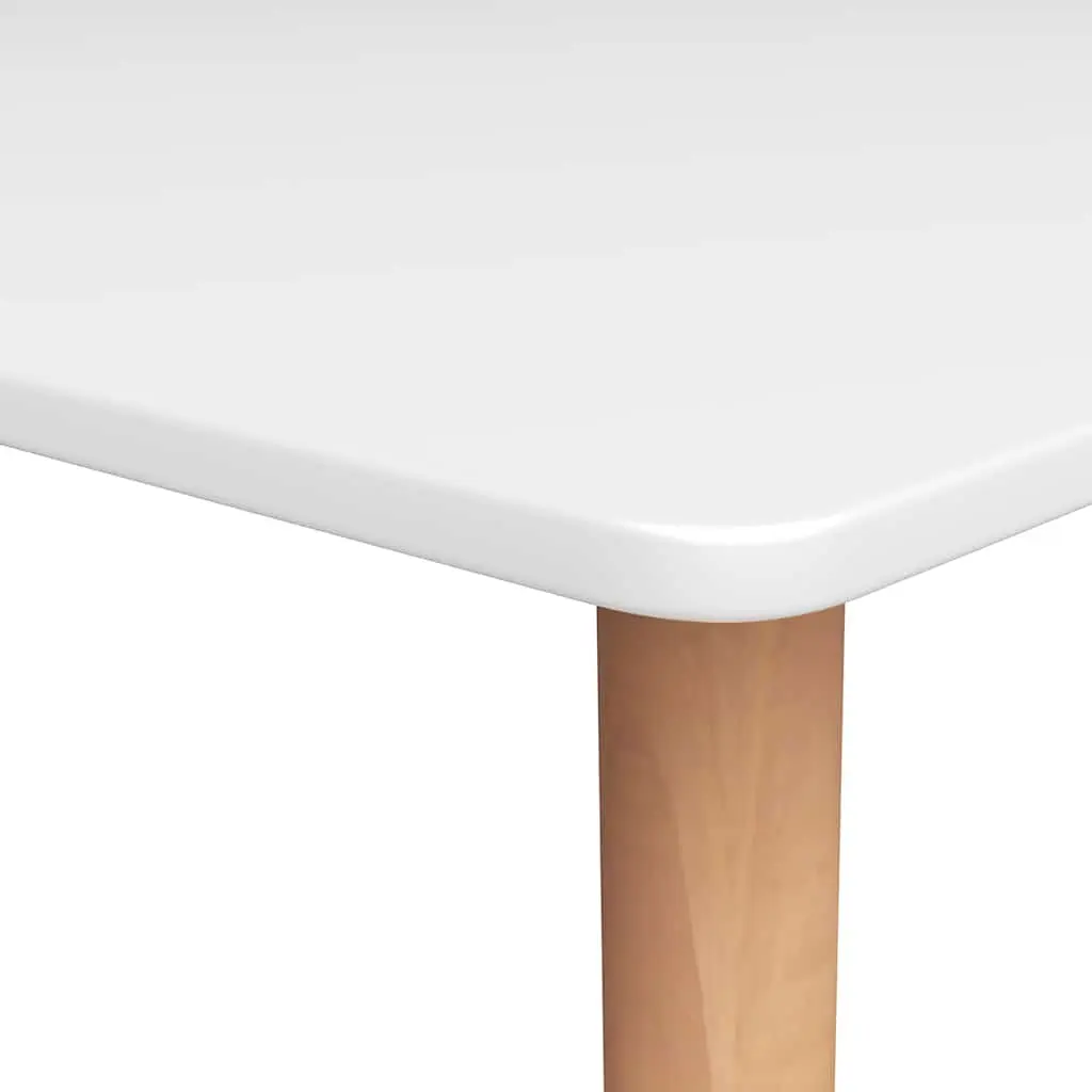 5 Piece Bar Set Modern Counter Table with 4 Ergonomic Bar Stools White and Black