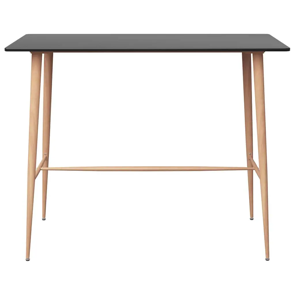 Bar Set Ergonomic Black Counter Table and Stools 5 Piece Indoor Dining Furniture