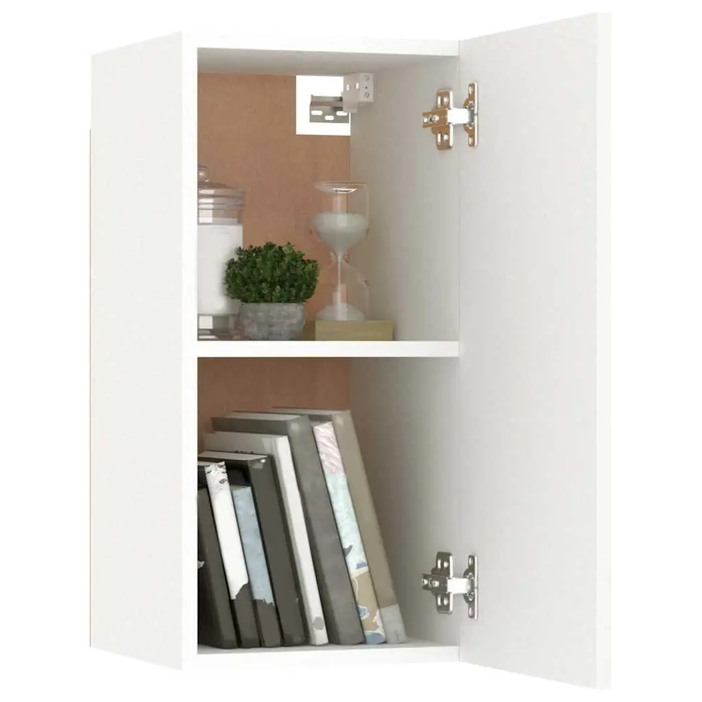 7 Piece Wall Mounted TV Cabinet Set White Storage Unit