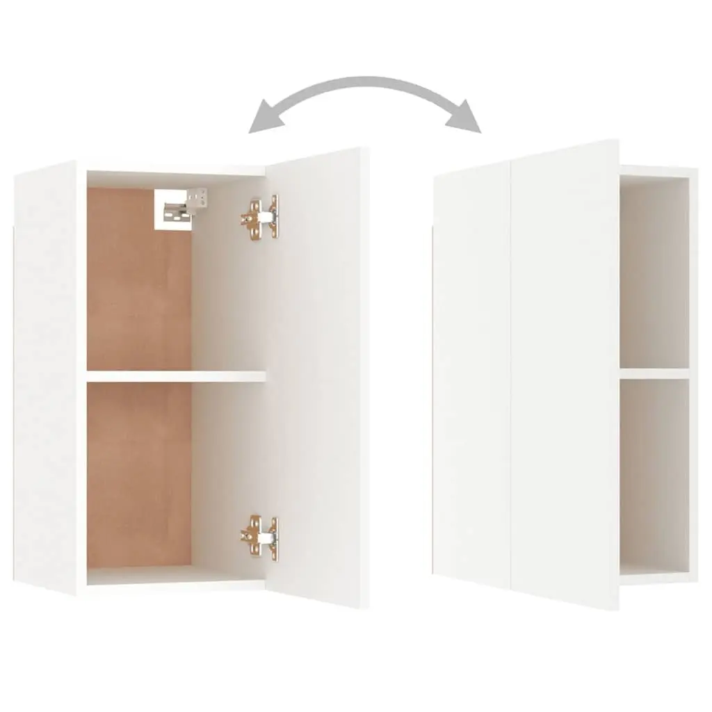 7 Piece Wall Mounted TV Cabinet Set White Storage Unit