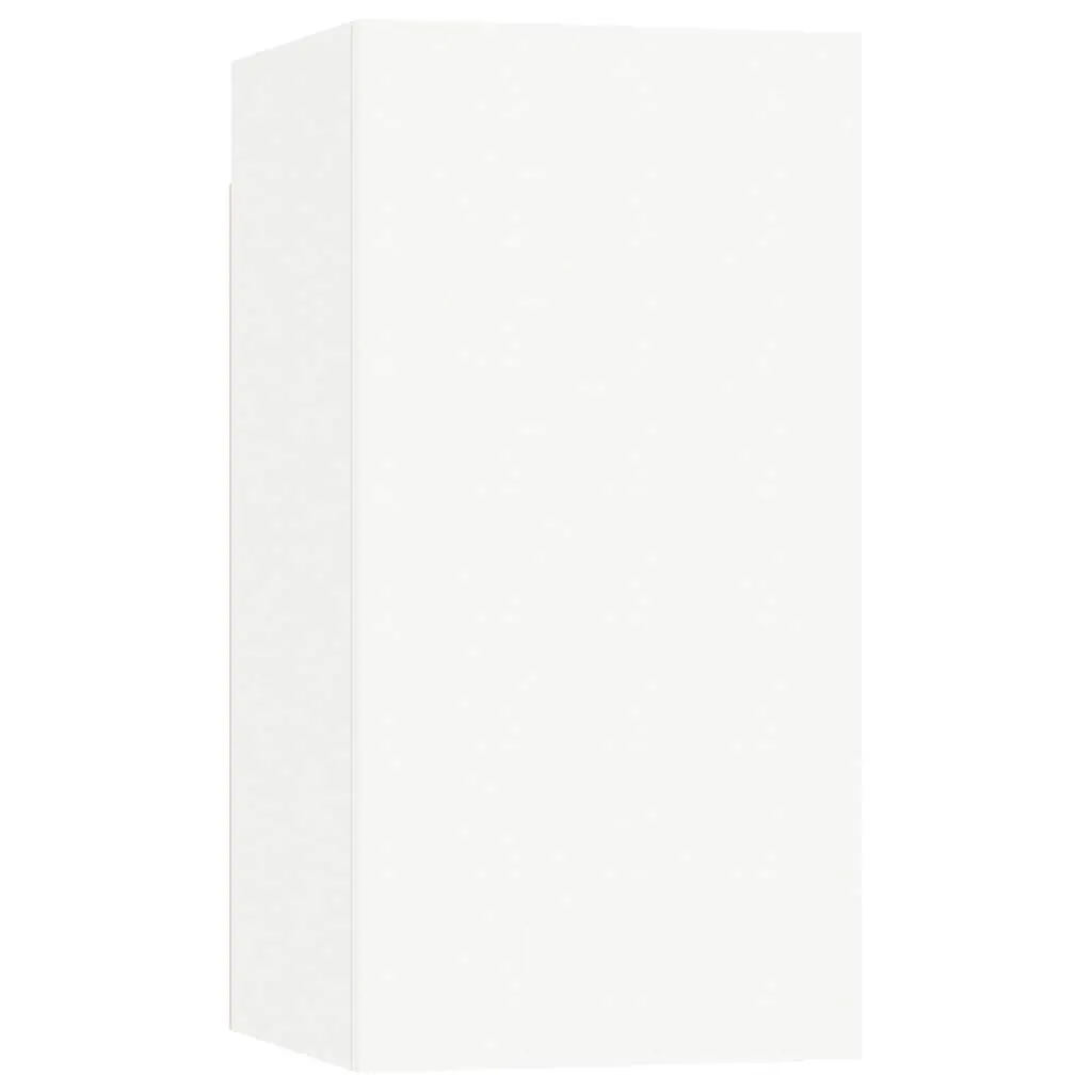 Wall Mounted TV Cabinet Set 6 Piece Storage Unit White