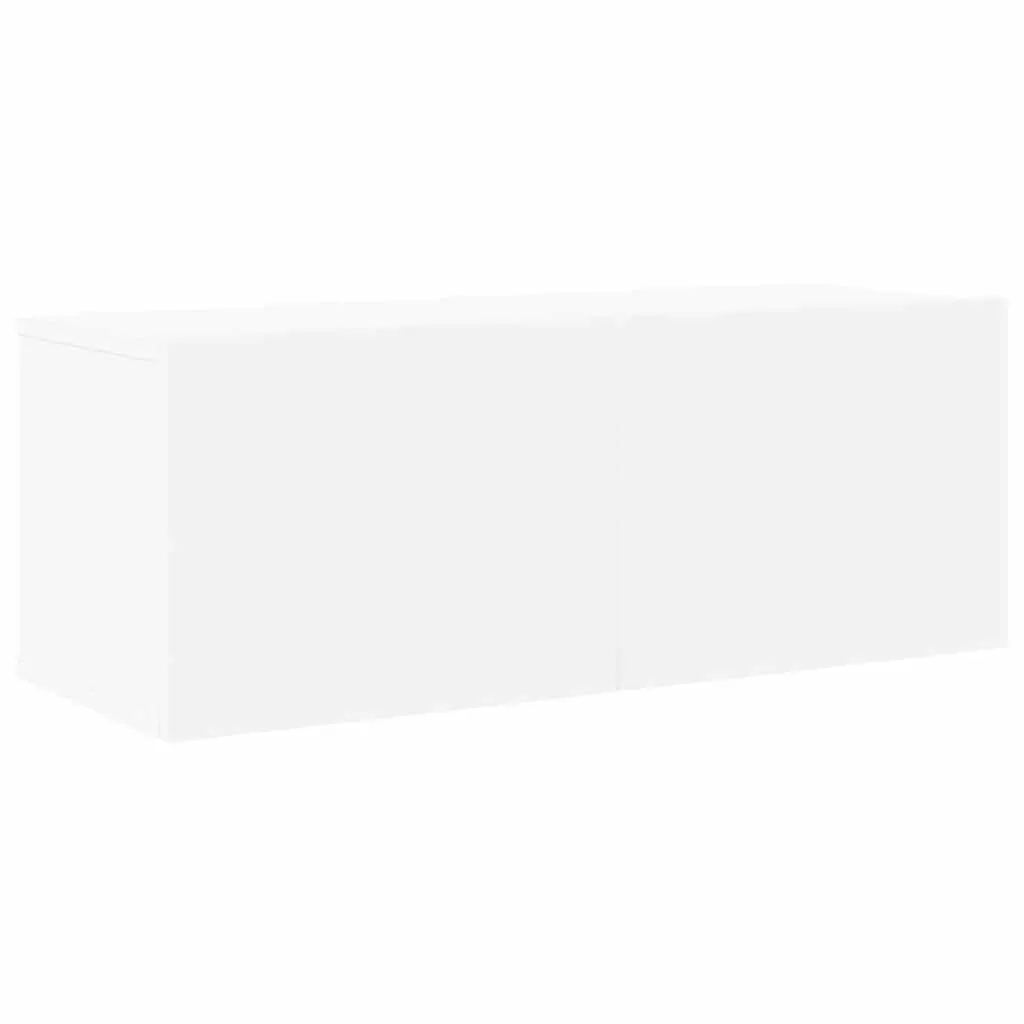 TV Cabinet Set Wall Mounted Storage Unit Ample Storage 6 Piece White Engineered Wood