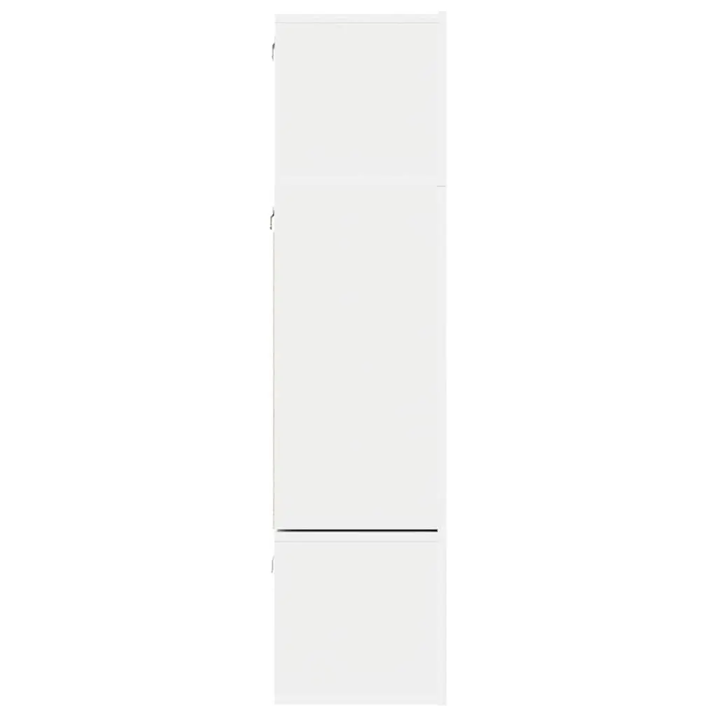 TV Cabinet Set Wall Mounted Storage Unit Ample Storage 6 Piece White Engineered Wood