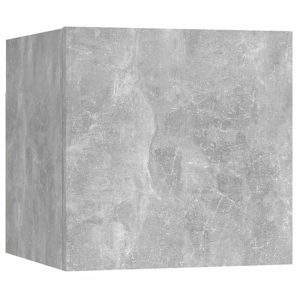 TV Cabinet Set Modern Wall Mounted Storage 5 Piece Grey