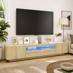 Media Console TV Cabinet with LED Lights