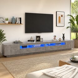 RGB LED TV Cabinet in Grey for Modern Media Storage