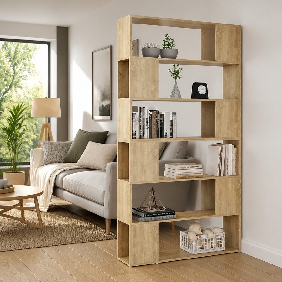 Book Cabinet Room Divider with Shelving Storage