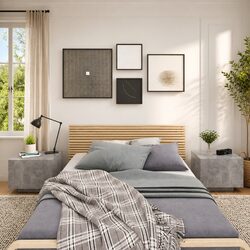 Engineered Wood Bedside Cabinet Grey 100x35x40 cm