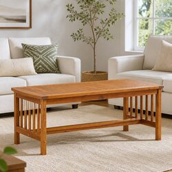 Coffee Table 102x50x43cm Solid Acacia Wood Construction