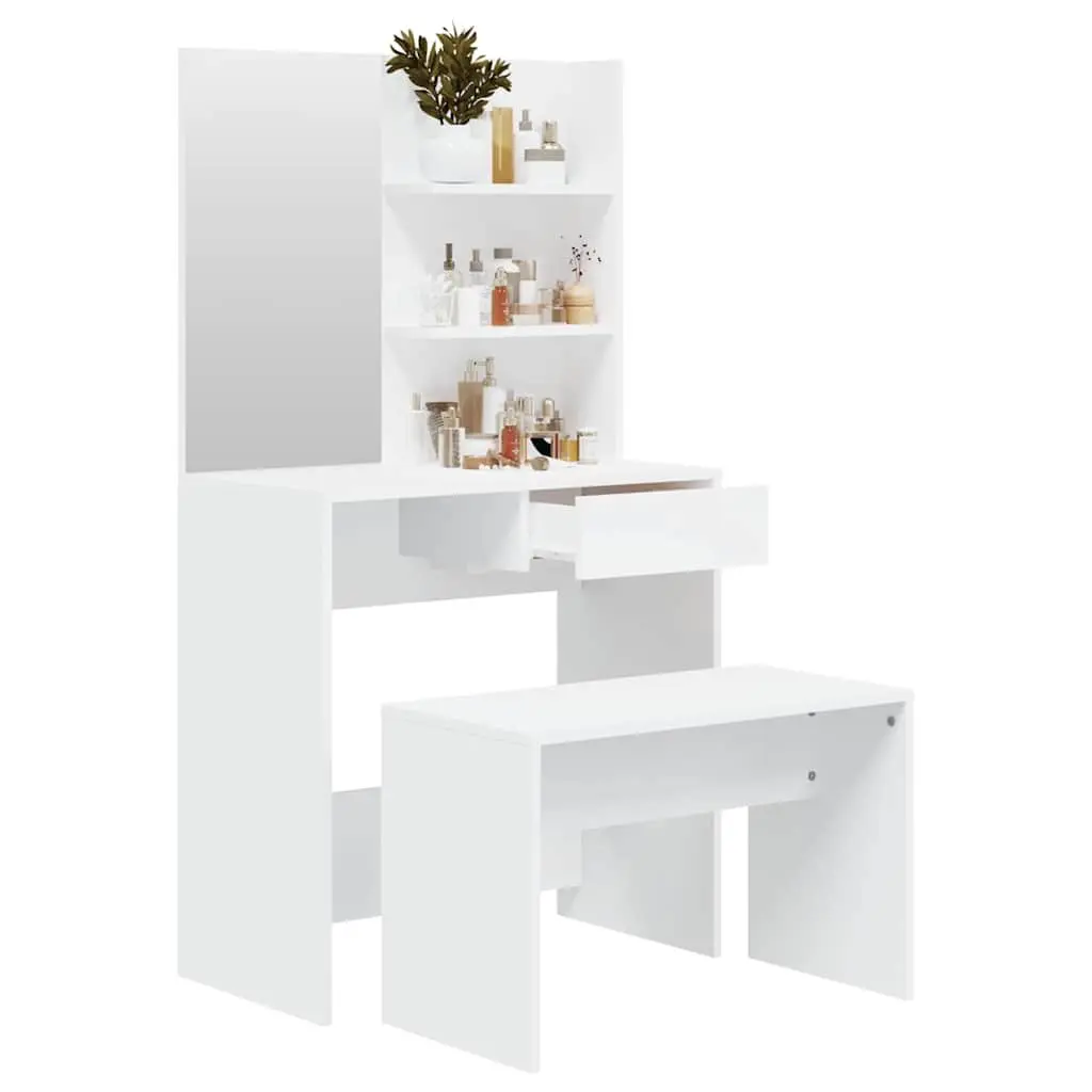 Dressing Table Set Convenience White 74.5x40x141cm