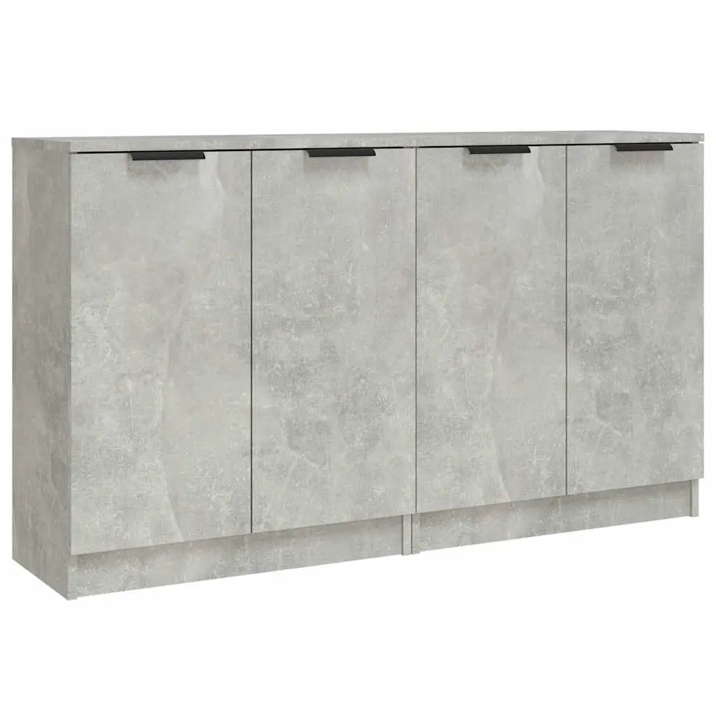 Sideboard Cabinet Storage Furniture Grey Engineered Wood 60x30x70 cm Set of 2