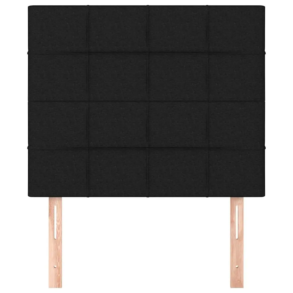 Adjustable Height Black Headboard Fabric Upholstered with Wooden Legs for Bedroom Furniture