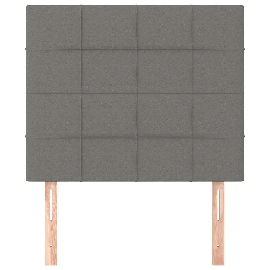 Headboard Adjustable Dark Grey Fabric 100x5x118128 cm Bedroom Bed Head Support