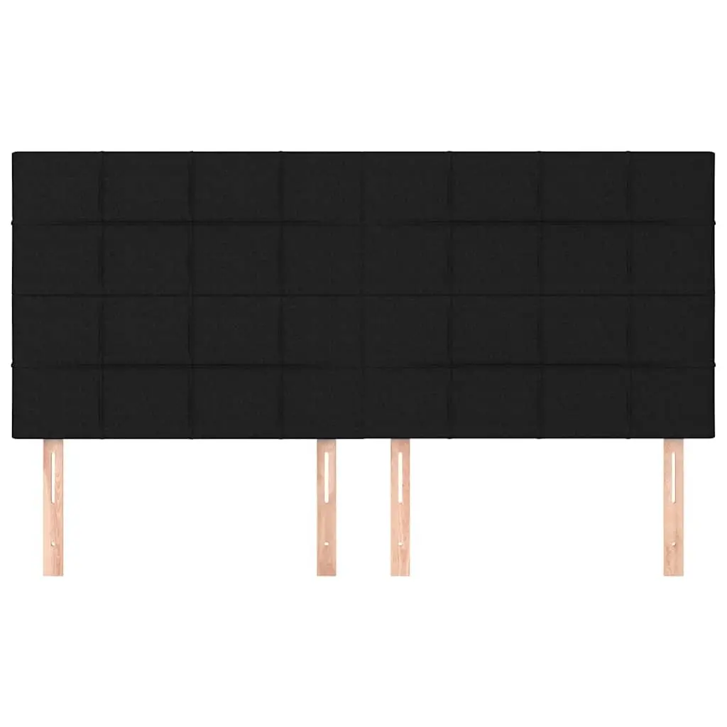 Fabric Headboard Adjustable Height 200x5x118128 cm Black