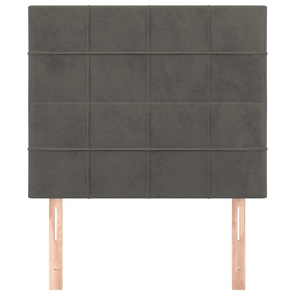 Headboard Adjustable Height Velvet Dark Grey Bedroom Furniture