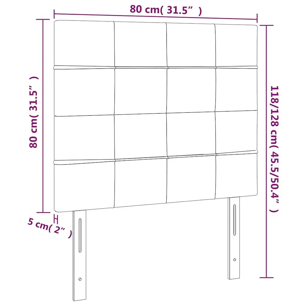 Headboard Adjustable Height Velvet Dark Grey Bedroom Furniture