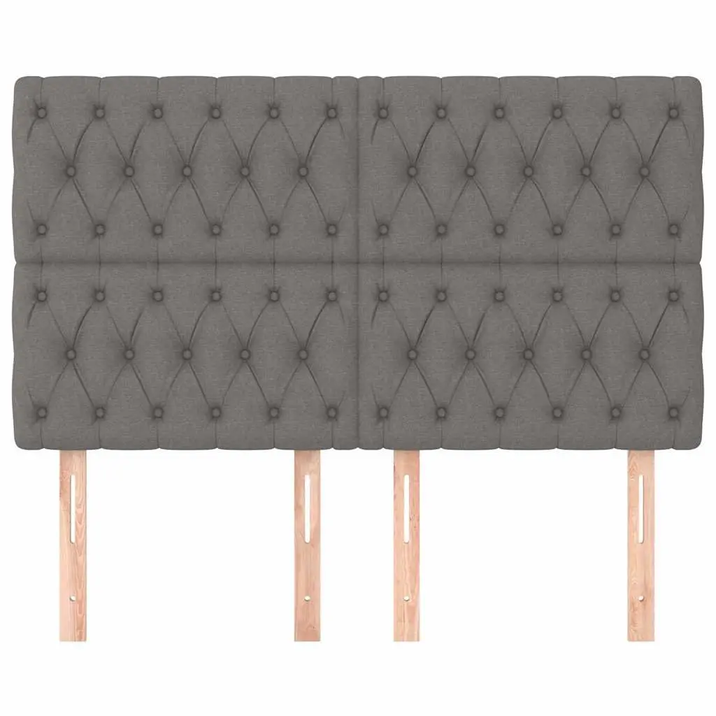 Headboard Back Support Adjustable Height Dark Grey 160x7x118128 cm Fabric