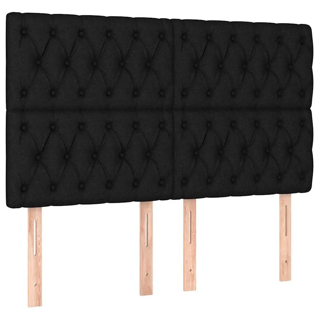 Fabric Headboard Adjustable Height 160cm Black
