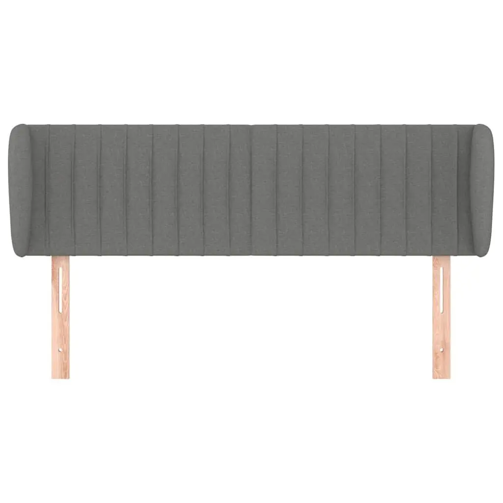 Headboard with Ears Grey 147cm Fabric Bed Head Support Bedroom Furniture