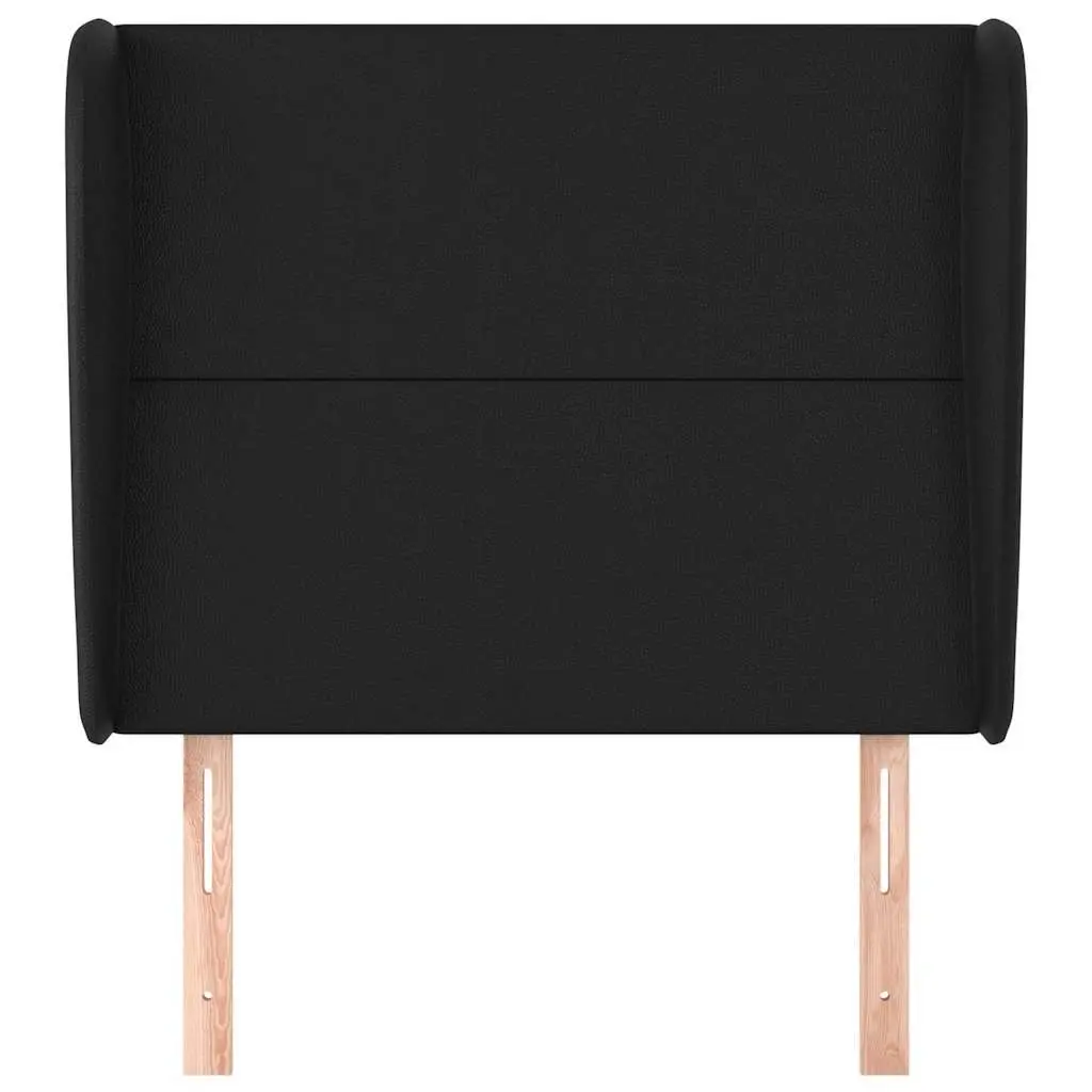 Black Faux Leather Headboard with Ears Adjustable Height 103cm Bed Bedroom Furniture