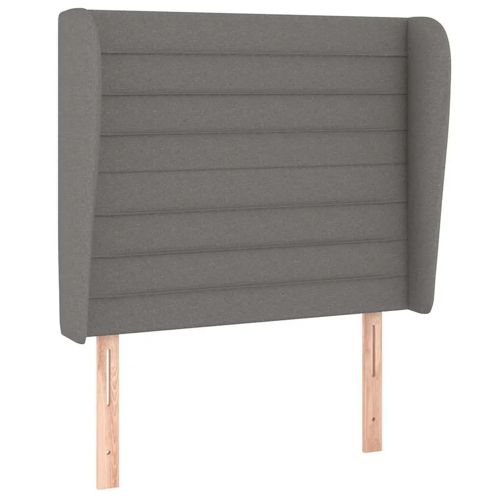 Grey Fabric Headboard with Ears Adjustable Height 103cm Bedroom Support