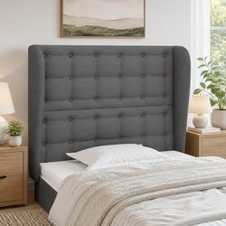Fabric Headboard with Ears, 83cm Width, Adjustable Height