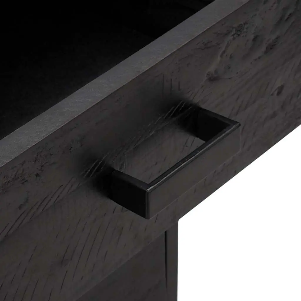 Bedside Cabinet Solid Wood Pine Black 40x30x55 cm 2 Piece
