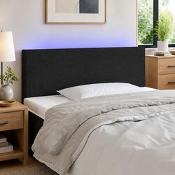 LED Headboard 100cm Black Fabric Wall Mount with Lights